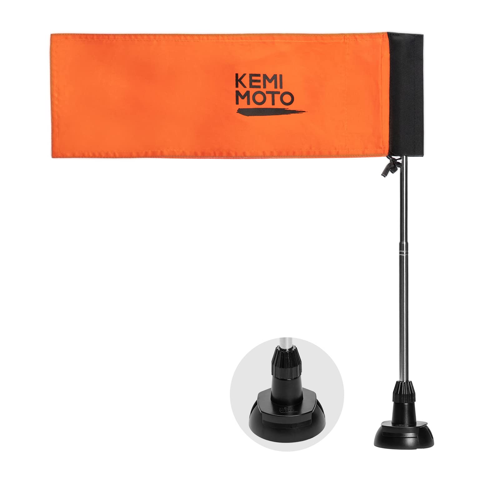 Kemimoto Orange Boat Flag, Kayak Flag with Storage Bag - Kemimoto