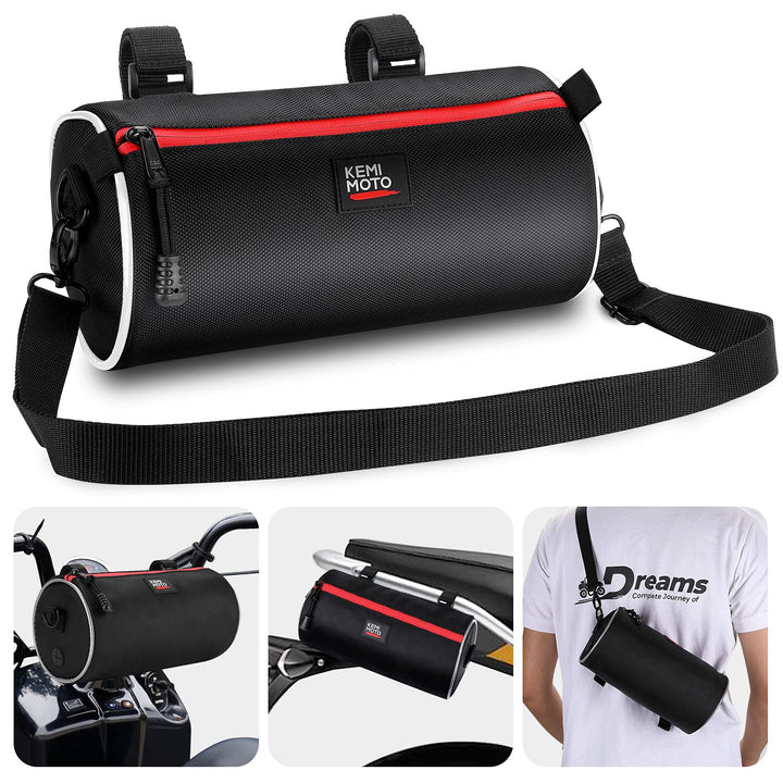 Motorcycle Handlebar Bag for Mini Bike Touring Adventure UTV Scooter - Kemimoto