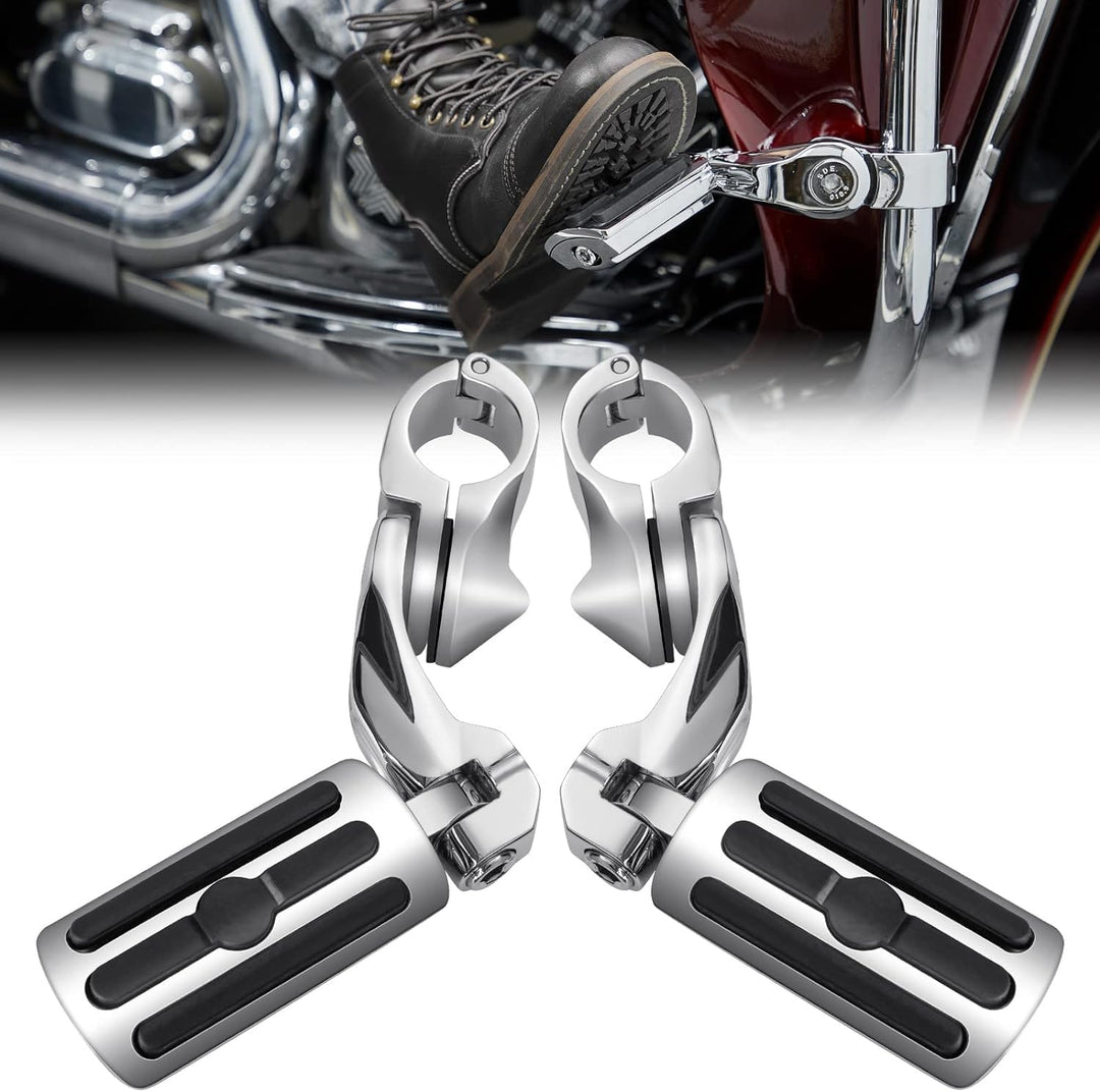 Motorcycle Highway Pegs for Harley, Chrome - Kemimoto