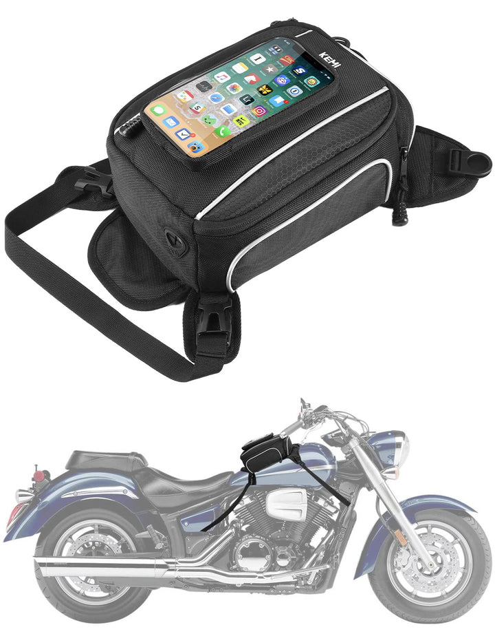 Motorcycle Tank Bag, 6.7 Inch Touchscreen Phone Pouch - Kemimoto
