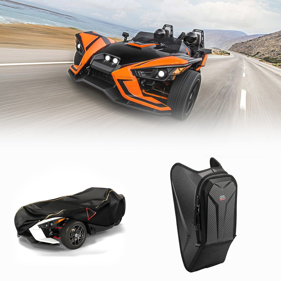 Full Cover & Center Console Bag Fit Polaris Slingshot SL S LE SLR GT - Kemimoto