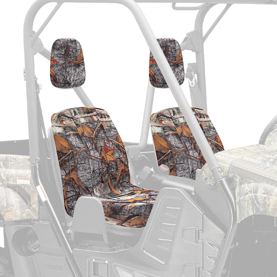 UTV Camo Bucket Seat Cover with Back Seat Cover Fit For Yamaha Rhino - Kemimoto