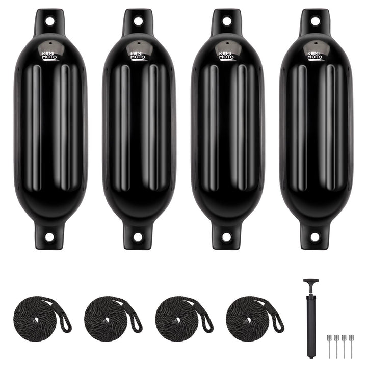 4 Packs Inflatable Boat Fenders Bumpers For 15-35ft Boat - Kemimoto