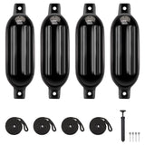 4pcs Inflatable Boat Fenders Bumpers for 15-35ft Boat