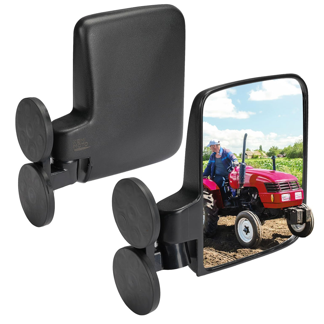 114Lbs Magnetic Side Mirrors for Tractors, Lawn Mover, UTV, ATV - Kemimoto