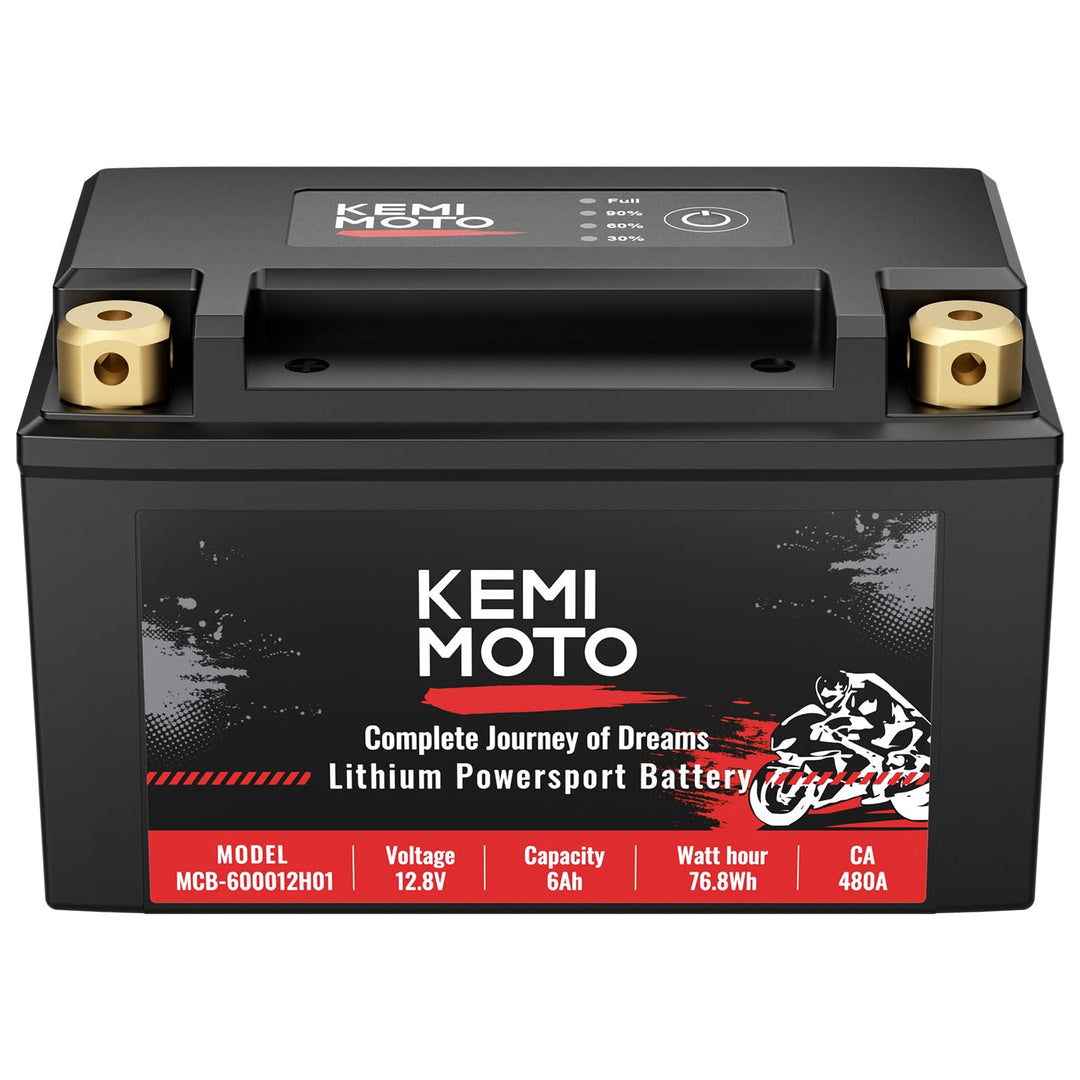 LiFePO4 12v 6Ah Lithium Battery for Motorcycle/ Lawn Mower /ATV/ UTV –  Kemimoto