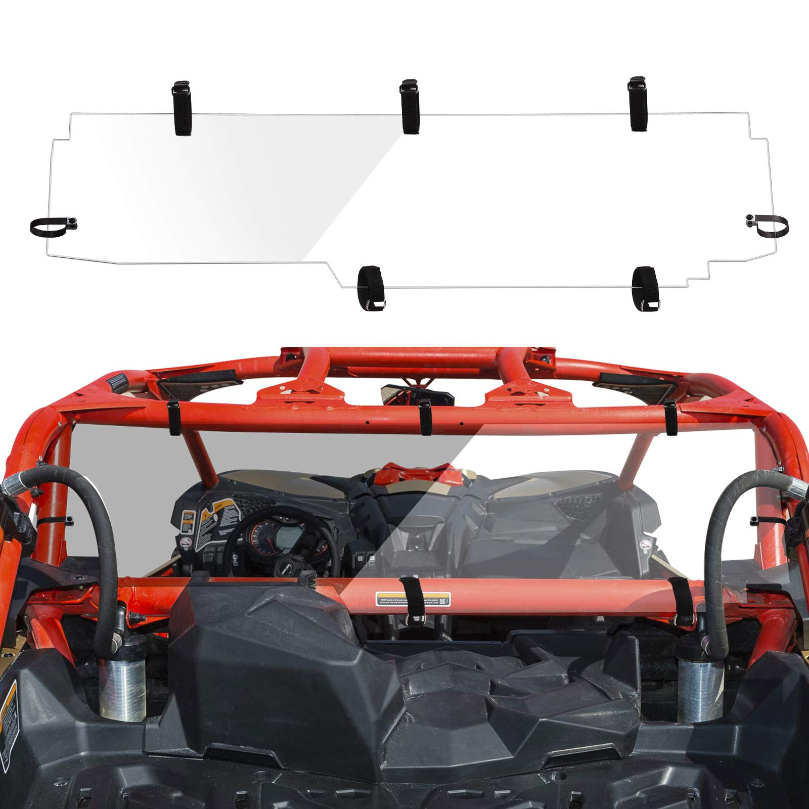 Flip and Rear Windshields for Can Am Maverick X3/ X3 Max 2017-2023 - Kemimoto