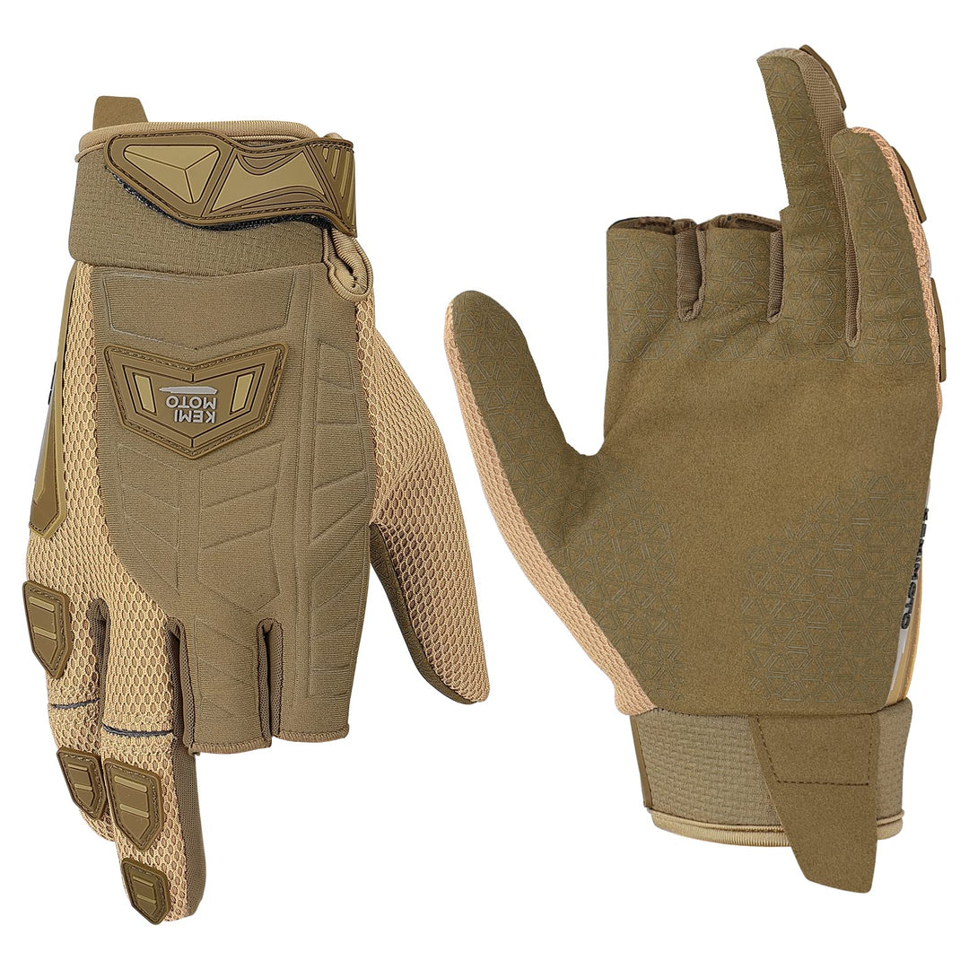 Motorcycle 2 Fingerless Design Paintball & Airsoft Gloves - Kemimoto