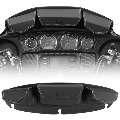 Windshield Bag, Batwing Fairing Pouch for Harley 2014-2024 - Kemimoto