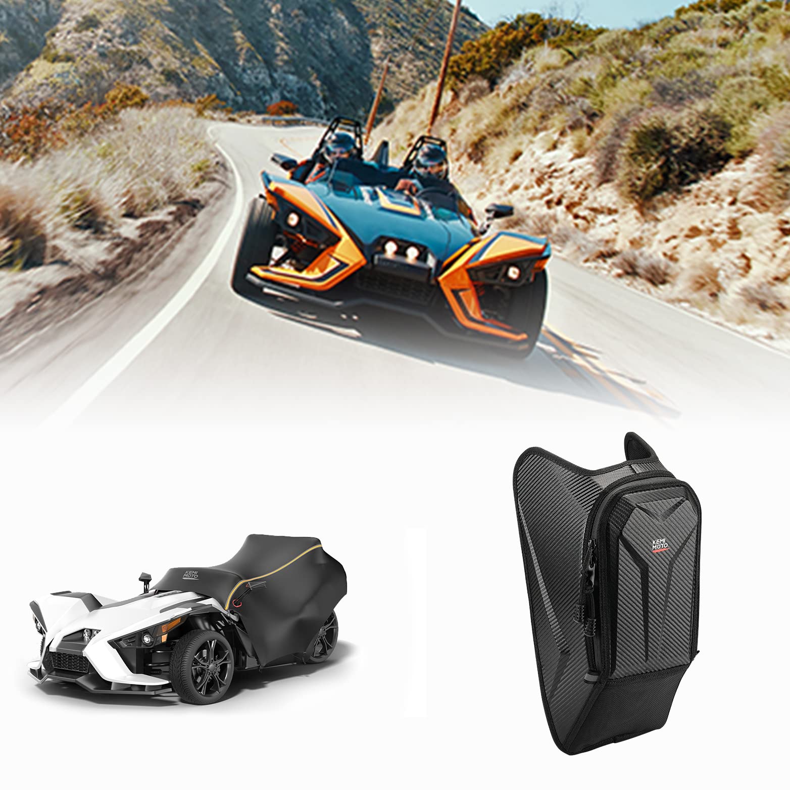 Half Cover Cockpit Cover & Center Console Bag for Slingshot