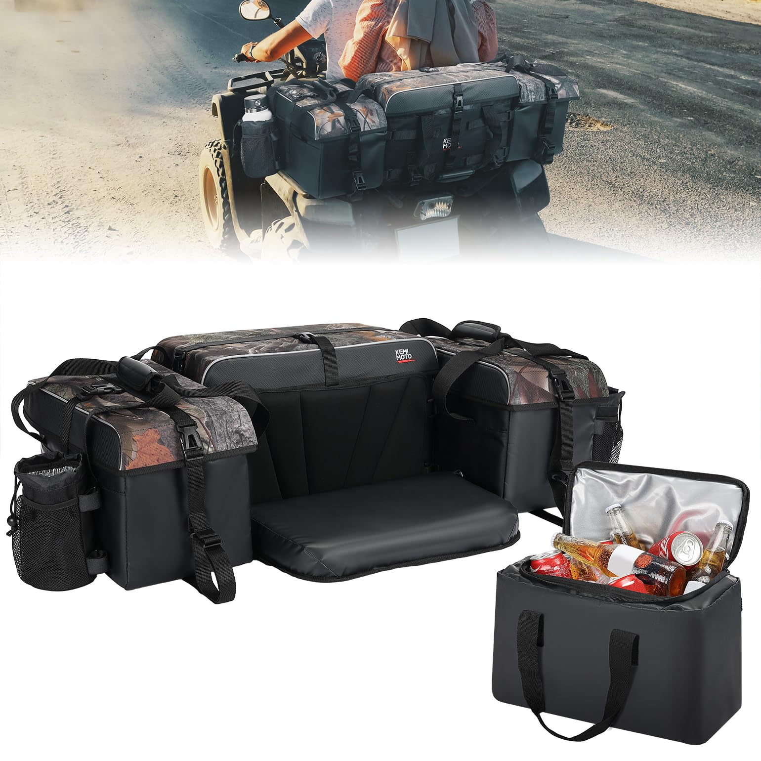 Seat Bag for ATV w Cushion Soft Cooler Bags KEMIMOTO Kemimoto