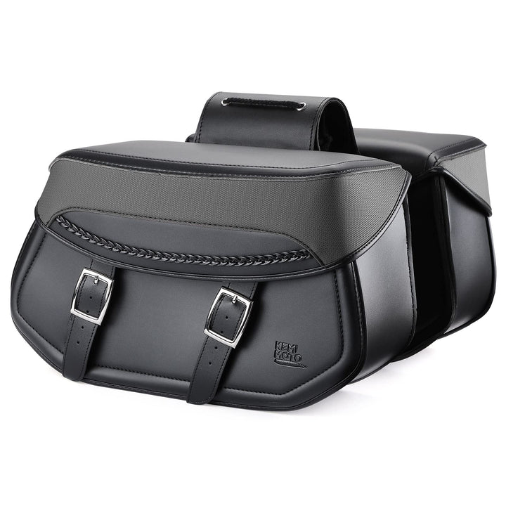 Motorcycle Synthetic Leather Saddlebags for Harley - Kemimoto