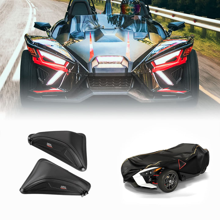 Full Cover & 2pcs Dashboard Bags Fit Polaris Slingshot