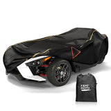 Cubierta negra para automóvil 300D Compuesto Oxford elástico 80g Tela no tejida Compatible con Polaris Slingshot