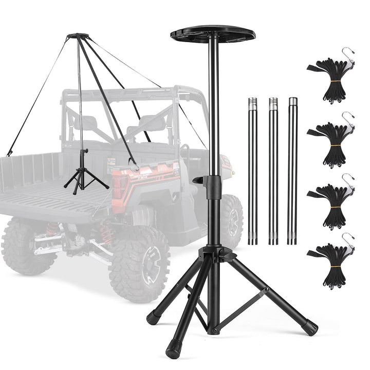 UTV Cover Support Poles with Metal Tripod Base For Can-Am, Polaris, Kawasaki - Kemimoto