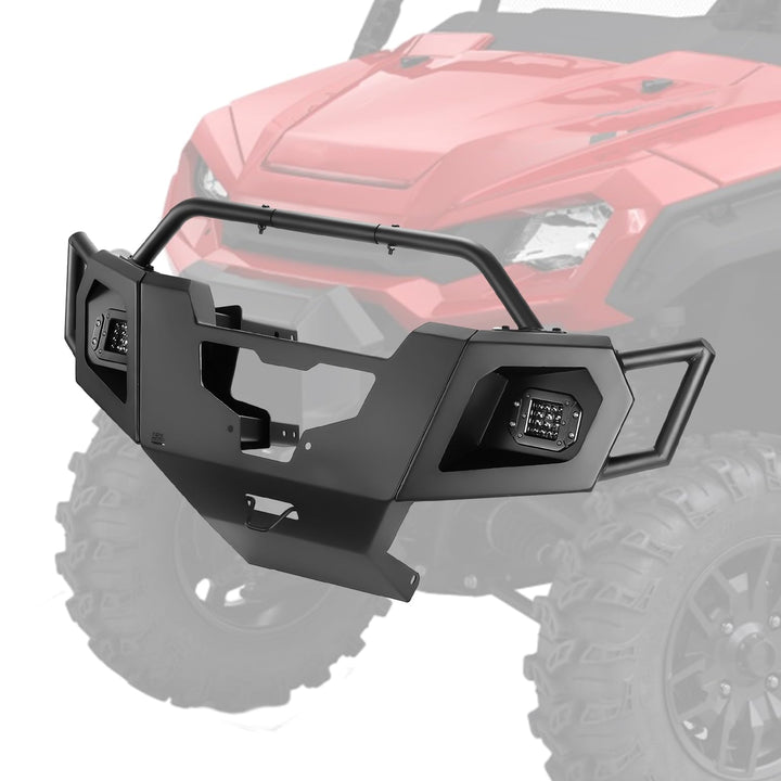 UTV Front Bumper with Lights for Pioneer 1000/ 1000-5/ 1000-6 - Kemimoto