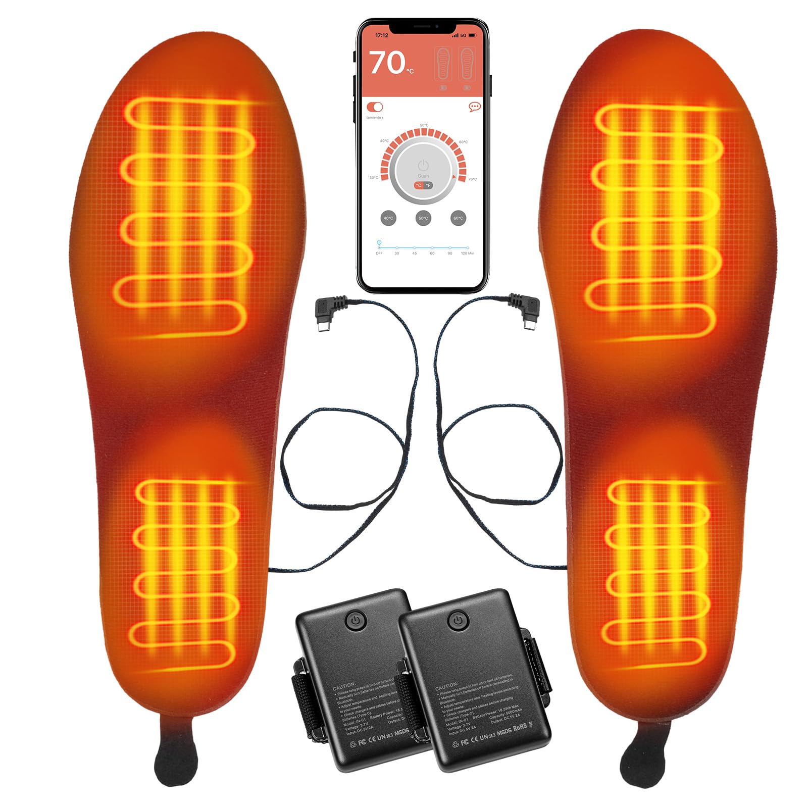Heated Insoles for Men and Women - Kemimoto