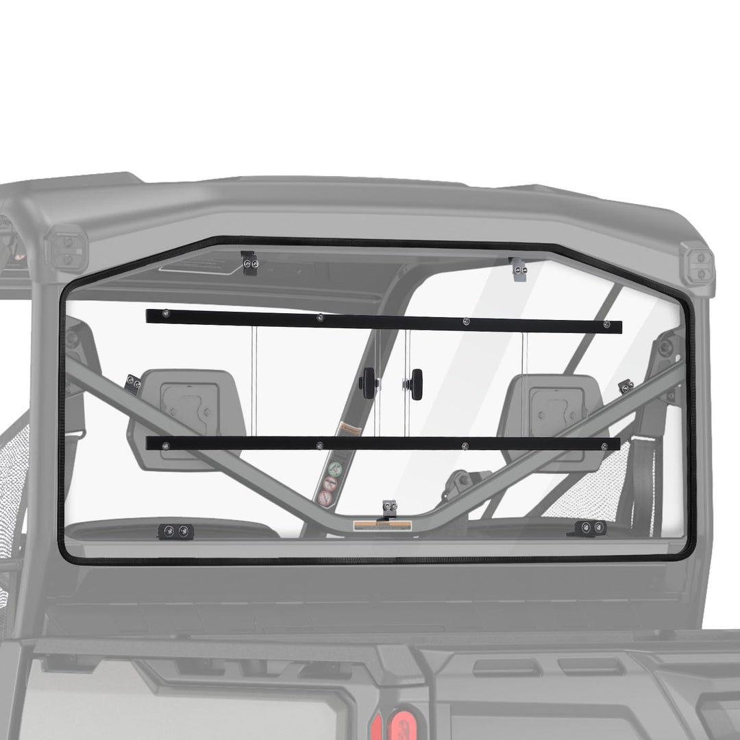 Rear Windshield with Sliding Panel for Can-Am Defender HD5/8/10 - Kemimoto