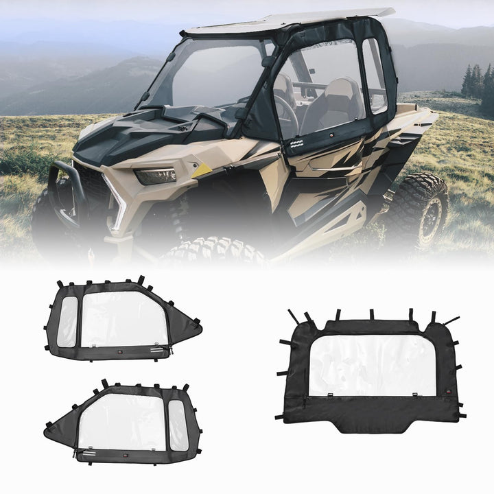 Cab Enclosures & Soft Rear Windshield for Polaris RZR XP 1000 - Kemimoto