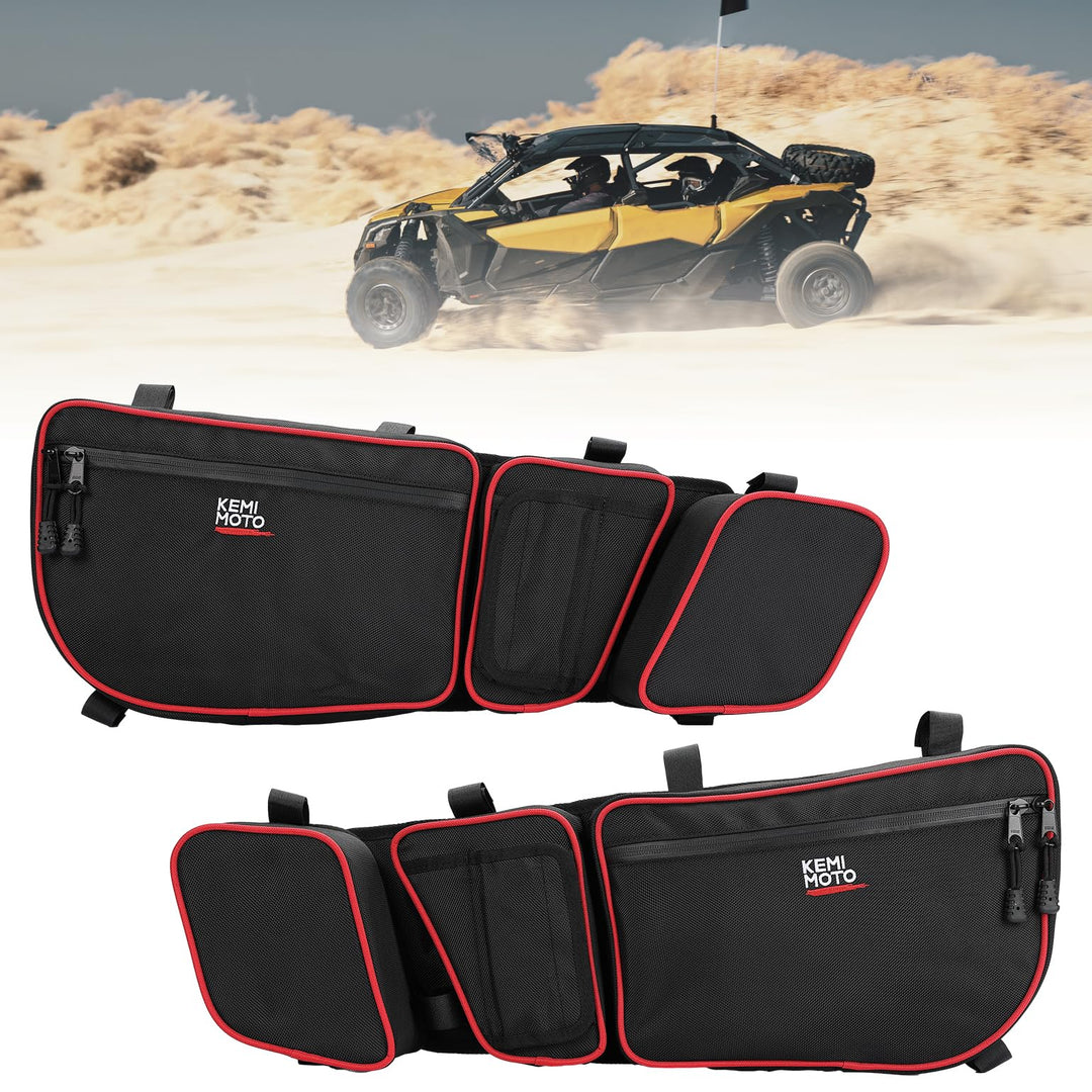 Flip Windshield and Door Bags for 2017+ Can Am Maverick X3 - Kemimoto