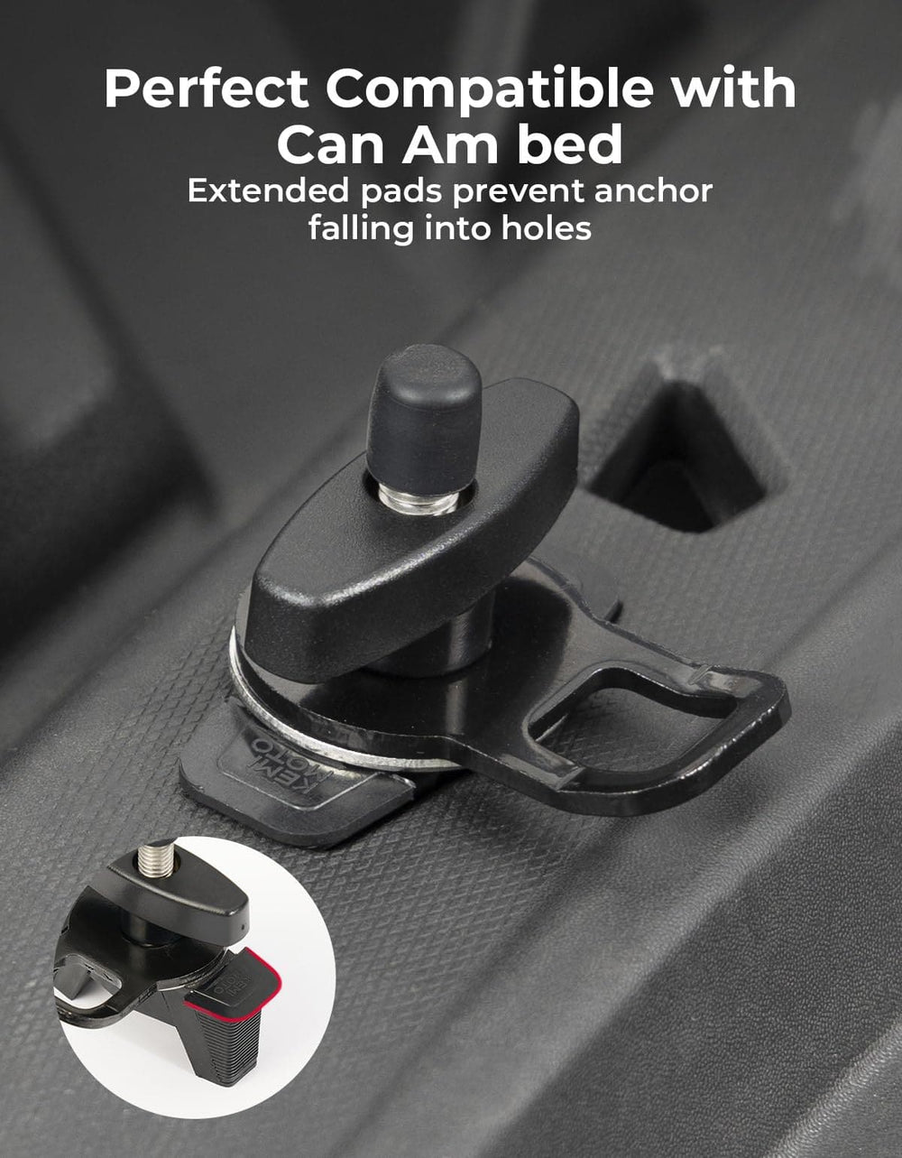 2 PCS Tie Down Anchors for Can-Am Maverick/Defender/Sea-Doo - Kemimoto