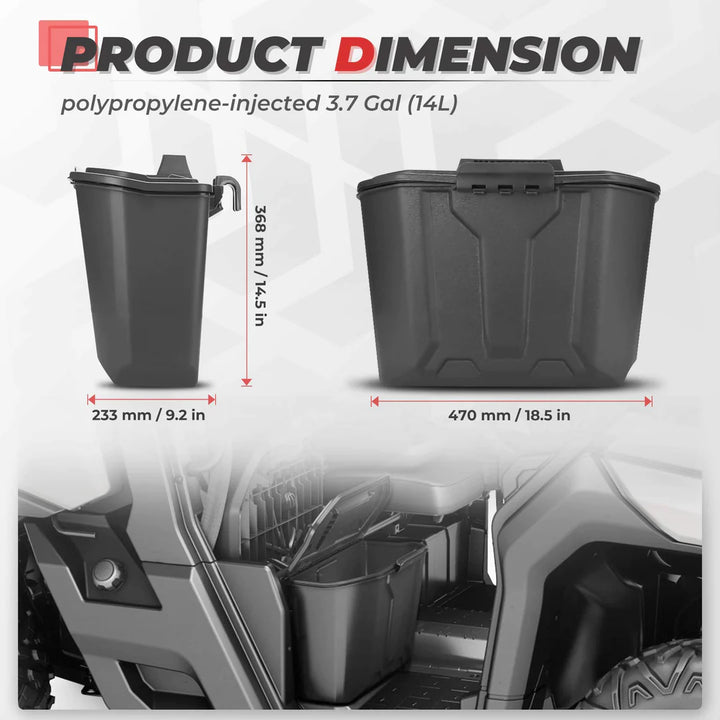 Removable Storage Box & Center Underseat Storage Box for Can Am Defender