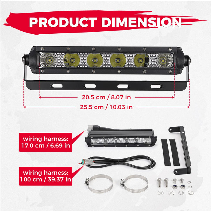 UTV Shock Tower LED Light Bar For Can-Am/ Polaris/ Kawasaki - Kemimoto