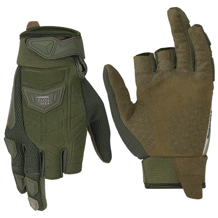 Motorcycle 2 Fingerless Design Paintball & Airsoft Gloves - Kemimoto