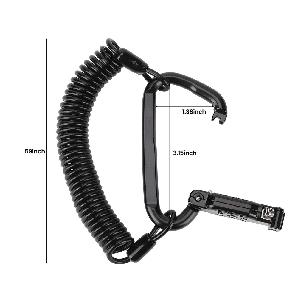 Motorcycle Helmet Lock Combination Lock with Cable - Kemimoto