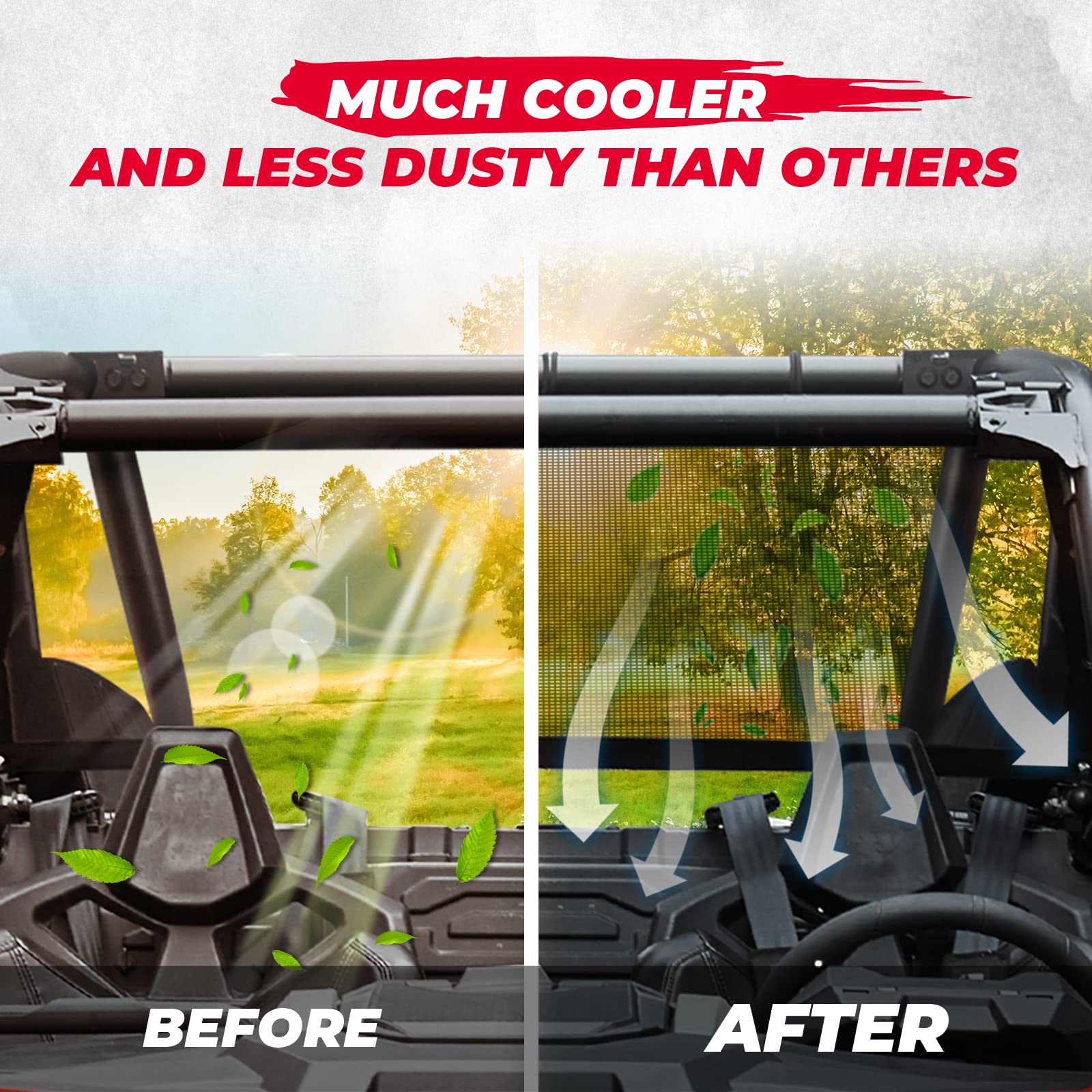 Pare-soleil En Filet Pour UTV Polaris RZR Pro XP (2020-2023) - Nylon Haute Densité, Anti-UV, Anti-débris, Facile à Installer