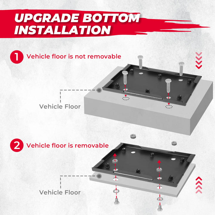 UTV Shotgun Holder, Floor Vertical Mount Holder - Kemimoto