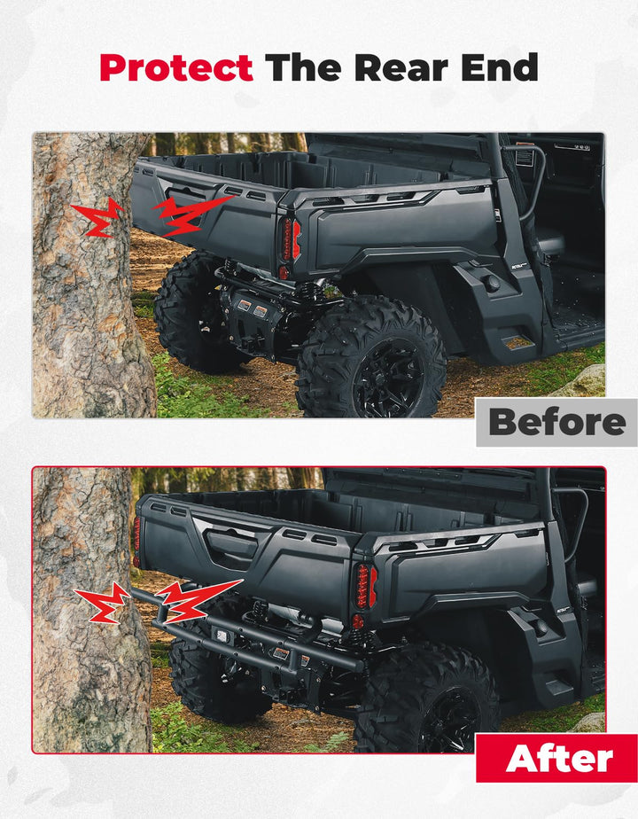 Rear Bumper With Light For Can Am Defender - Kemimoto