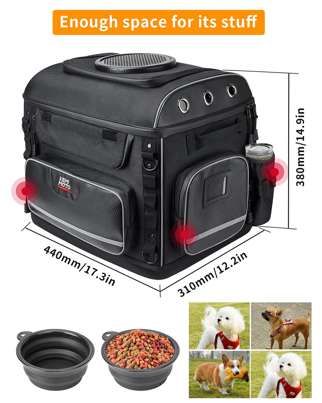 SOUNDY 1 Dog Carrier Cat Carriers Airline Approved Pet Carrier For