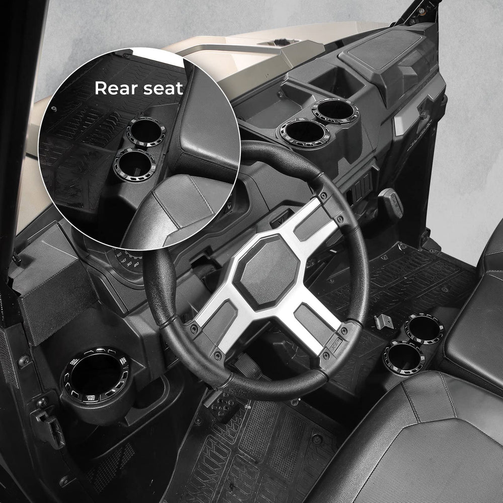 UTV CNC Aluminum Cup Holder for Polaris RZR/ Ranger (2 Pack)