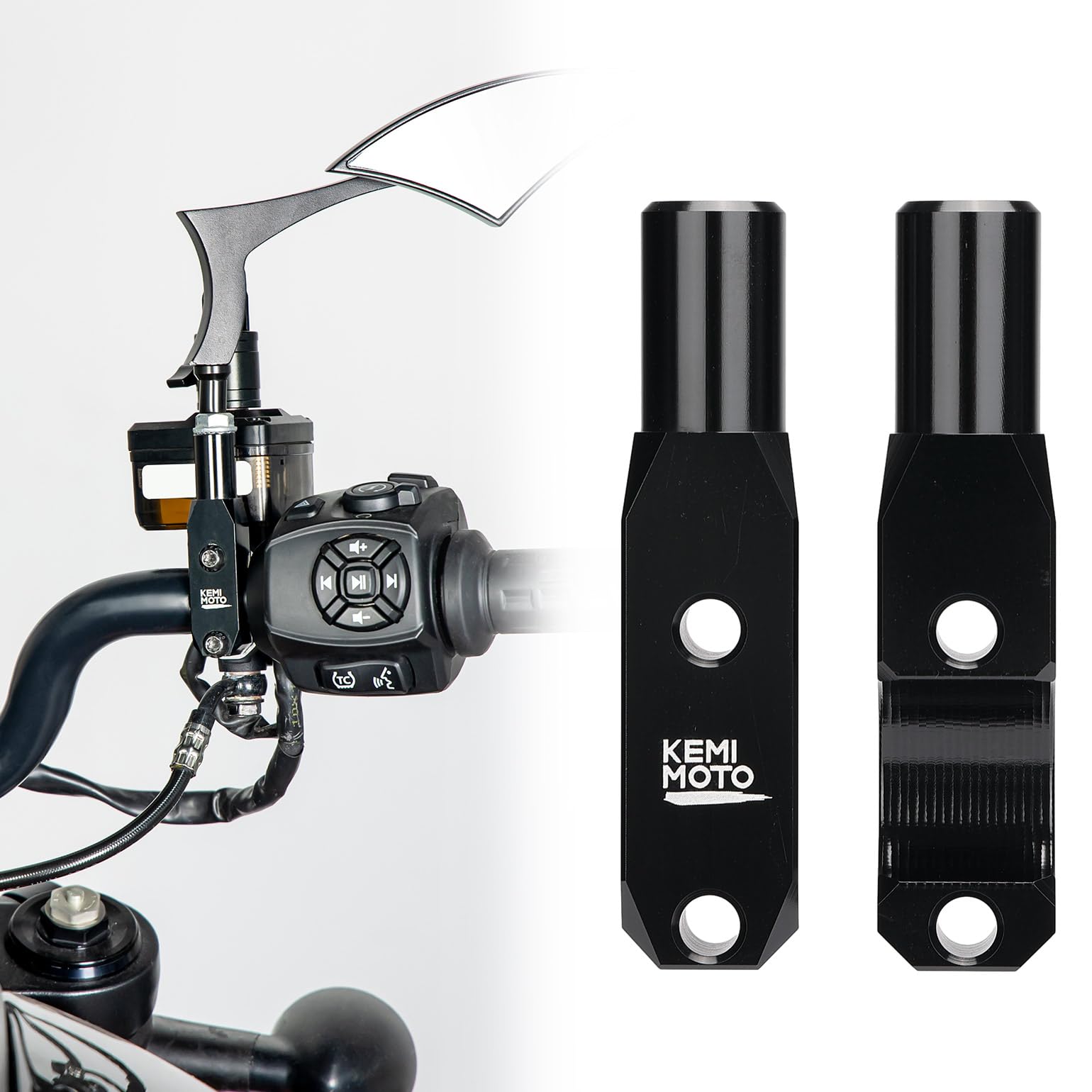 8mm Motorcycle Handlebar Mirror Adaptor Mount Holder for Sportster S 1250