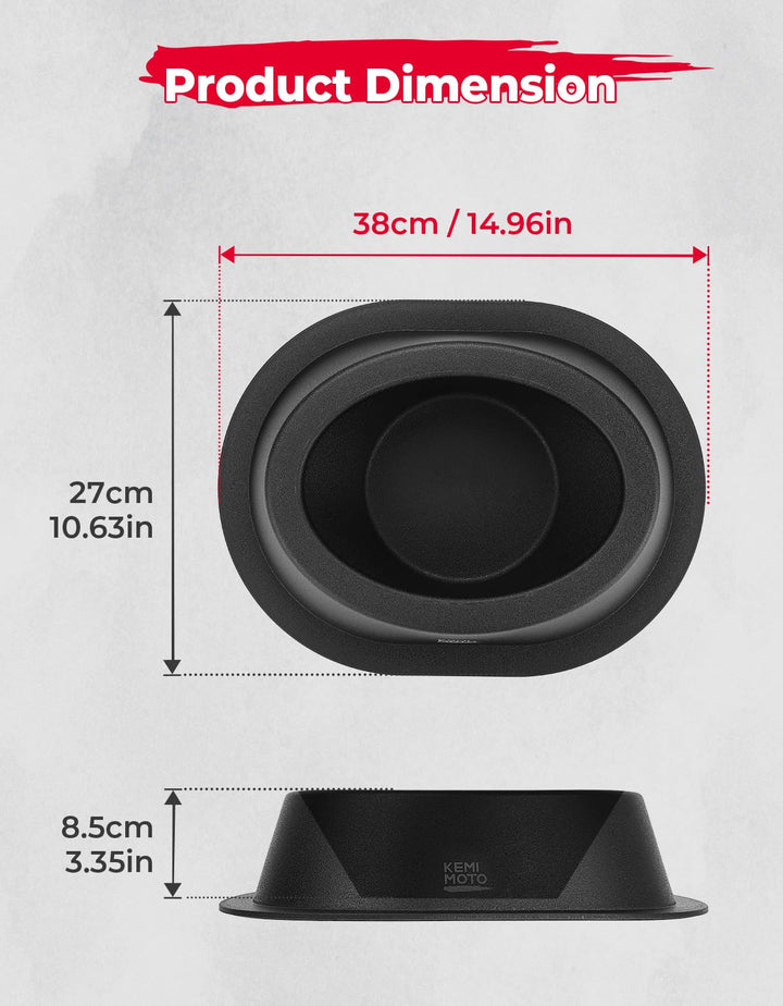 2PCS UTV Universial Speaker Pods For 6.5" Speakers - Kemimoto