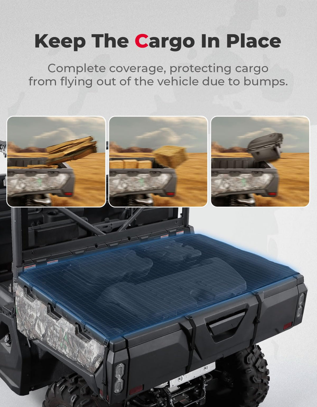 Soft Cargo Bed Cover for CFMOTO UFORCE 1000/1000 XL - Kemimoto