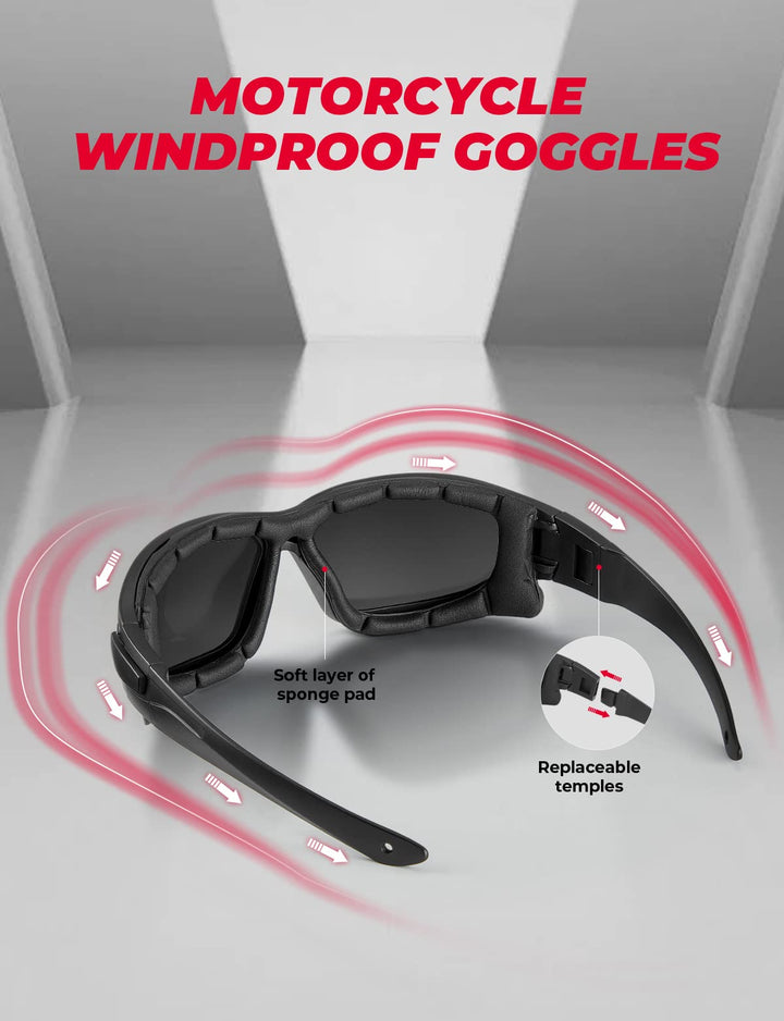 Motorcycle Goggles for Men - Kemimoto