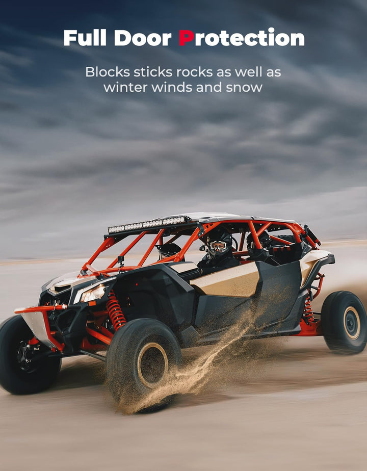 Rear Aluminum Half Doors For Can-Am Maverick X3 MAX - Kemimoto