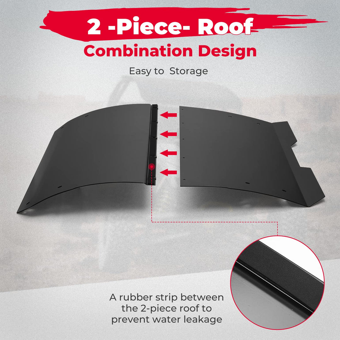2-Piece Combination Aluminum Roof Top Fit Polaris RZR PRO R