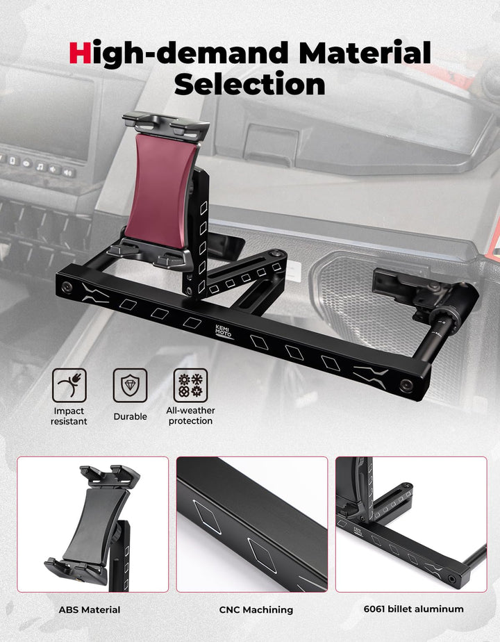 Electronic Device Mounts with Grab Bar For RZR PRO XP/R/Turbo R - Kemimoto
