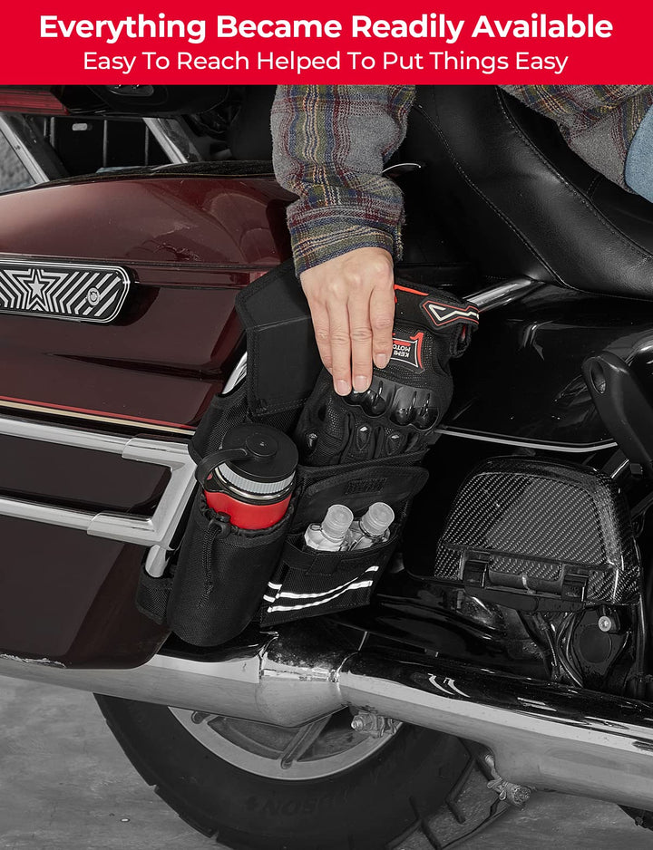 Saddlebag Guard Bags Soft Organizer for Harley 1 Pair - Kemimoto