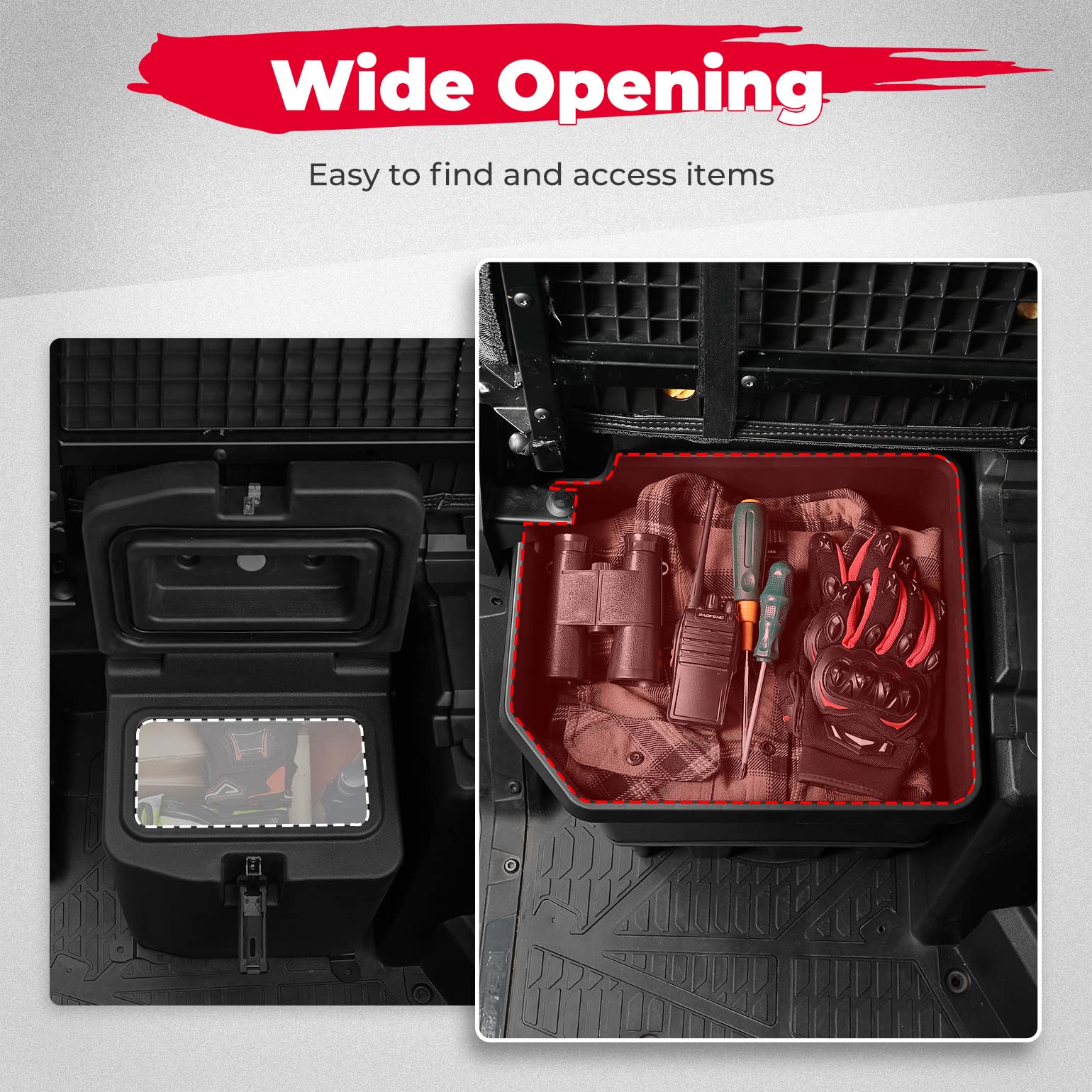 Under Seat Storage Box for Polaris Ranger XP 1000 / Crew
