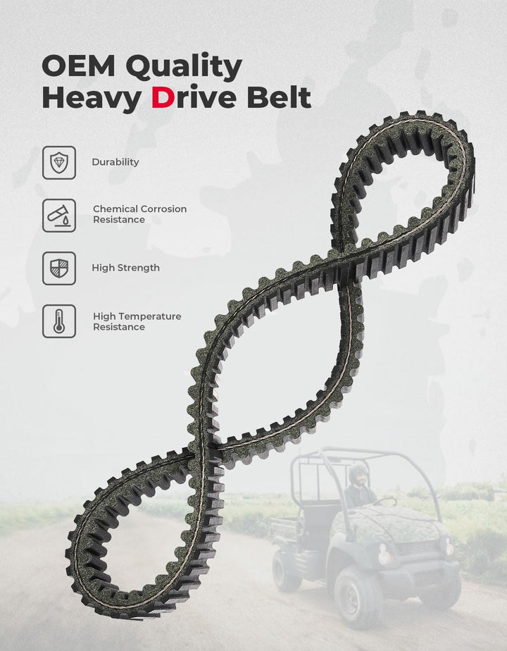 UTV Drive Belt for Kawasaki KAF400 Mule 600 610 / Mule SX - Kemimoto