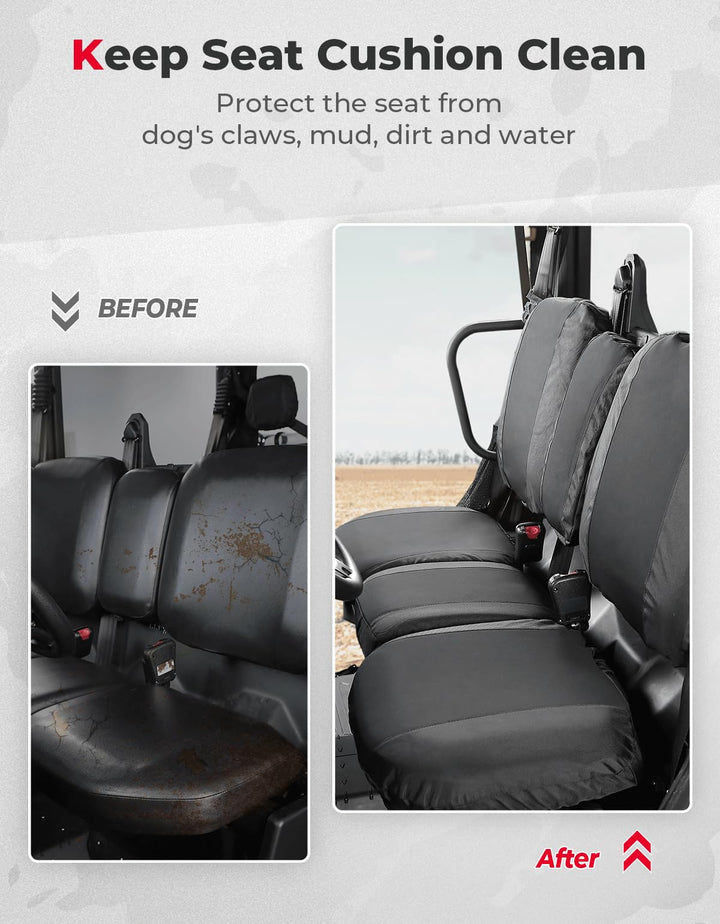 Waterproof Repellent UTV Seat Cover for Can-Am Defender Max - Kemimoto