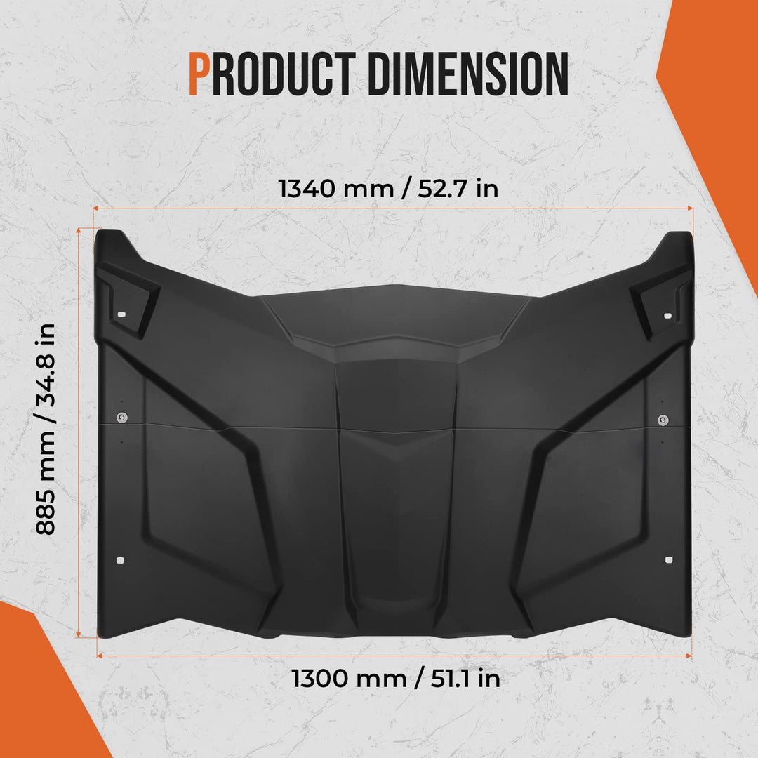 Front Lower Door Inserts & Plastic Roof For Can-Am Maverick X3 - Kemimoto