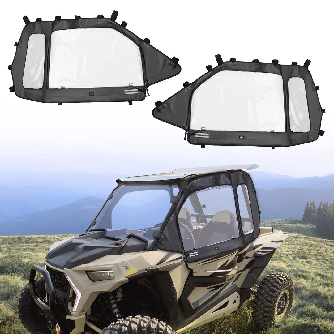 2 Soft Upper Doors & Side Mirrors for Polaris RZR XP 1000/Turbo - Kemimoto