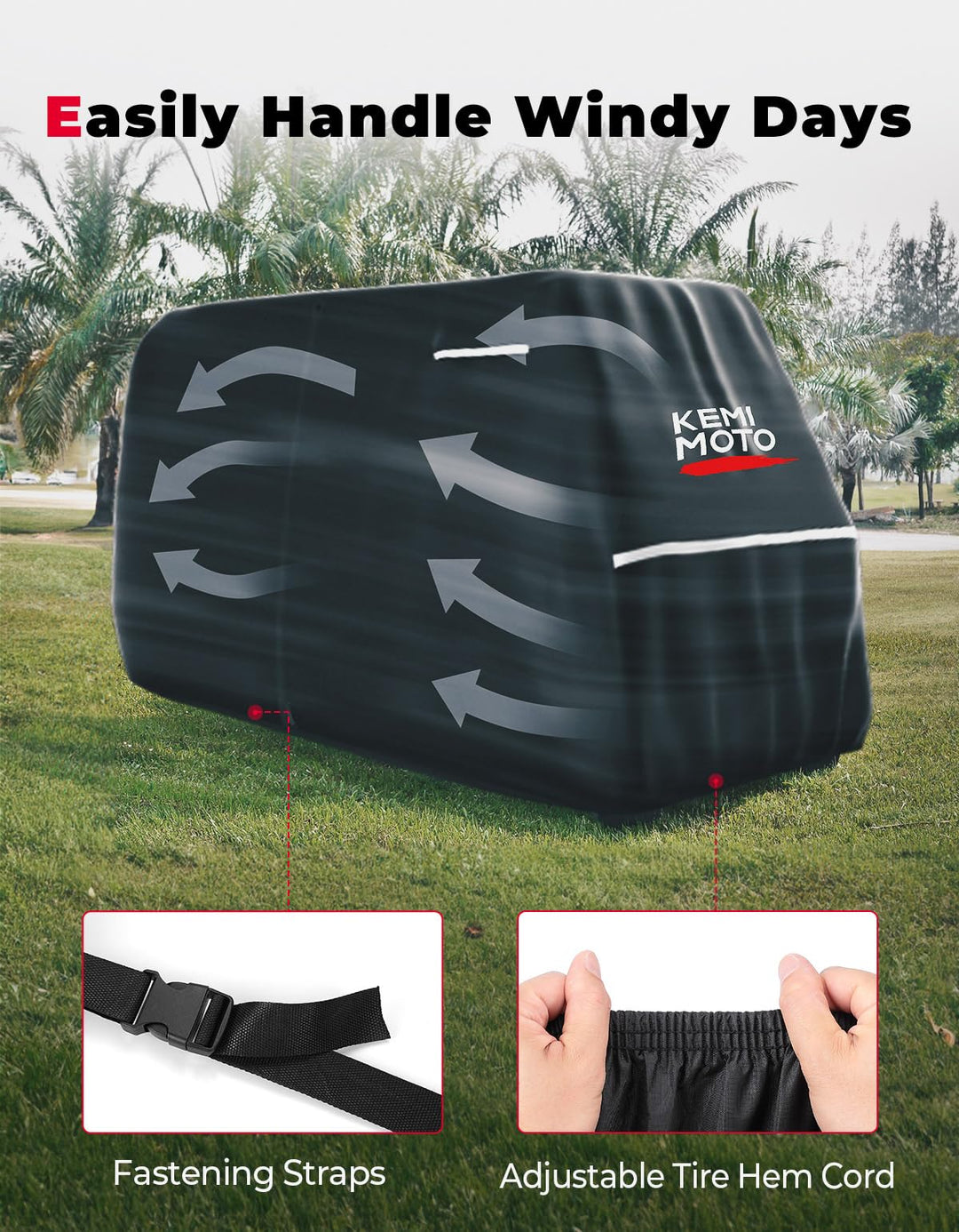 600D Waterproof Cover for EZGO Club Car 6/4+2 Passenger - Kemimoto