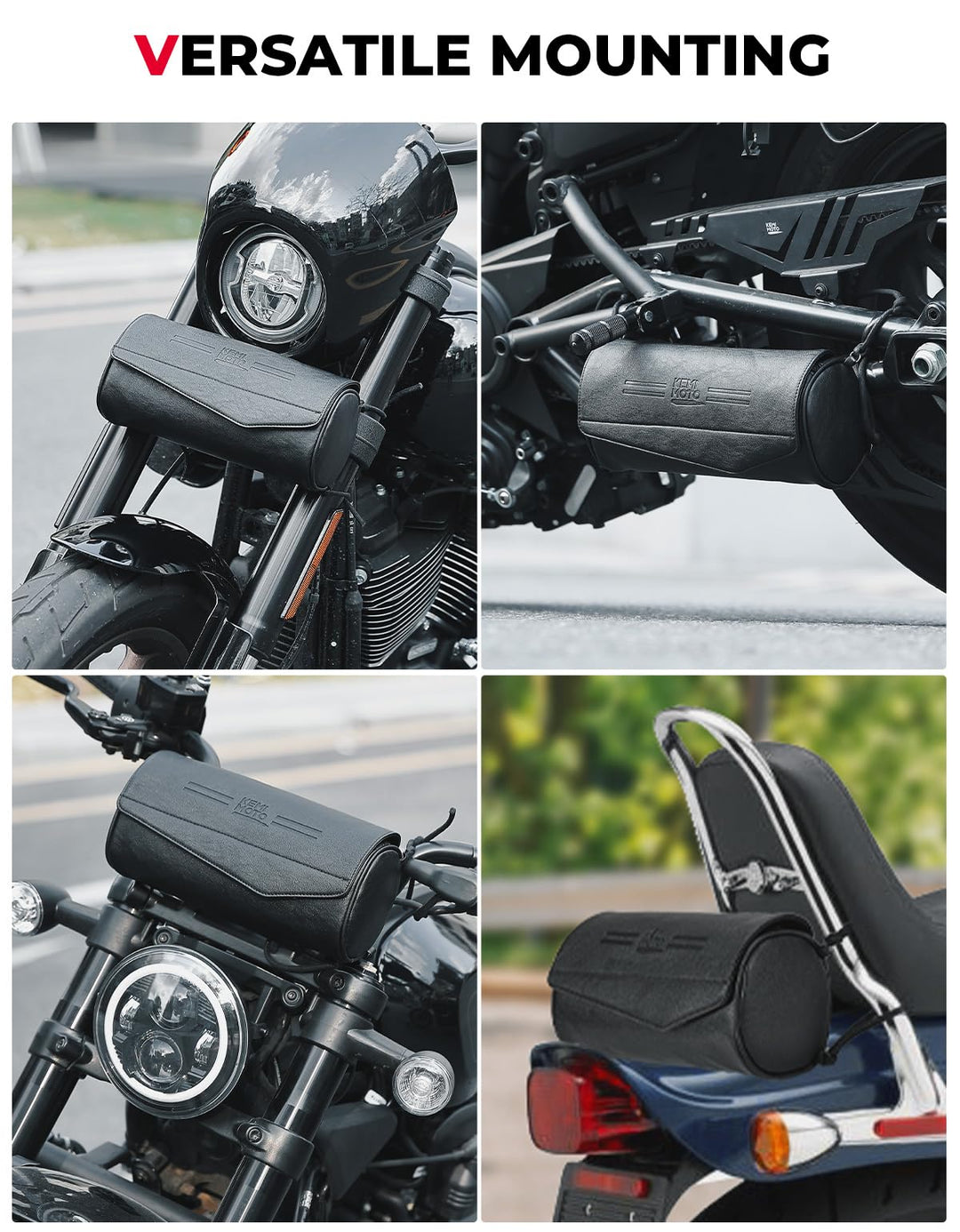 Motorcycle Fork Handlebar Bag for Harley - Kemimoto