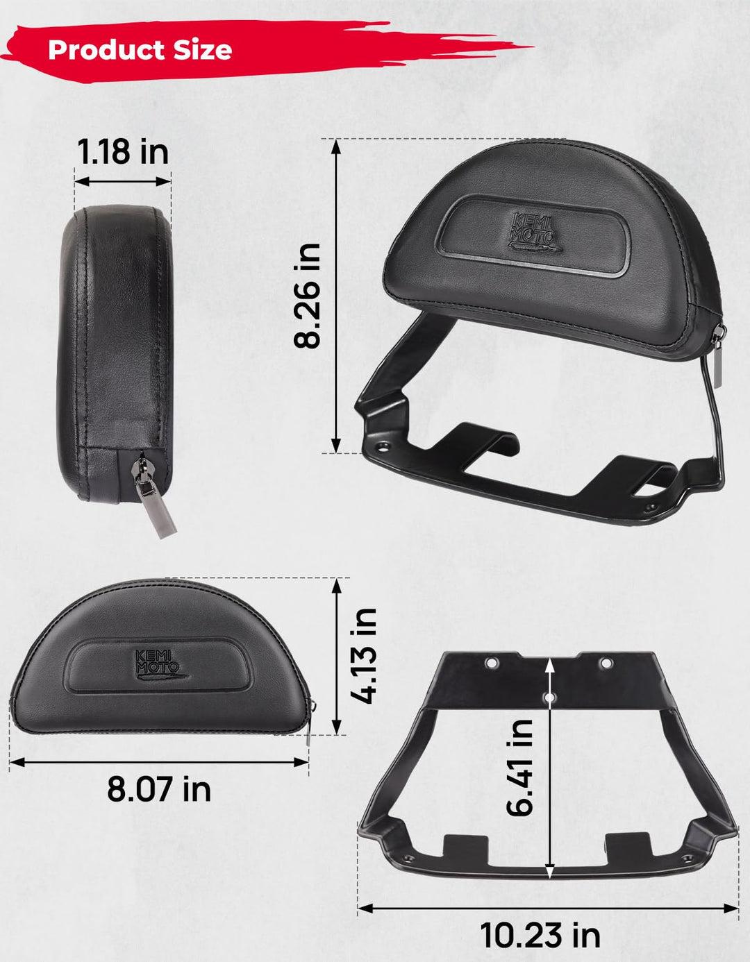 Sissy Bar Rider Backrest Designed for Sportster S RH1250 2021-2023 - Kemimoto